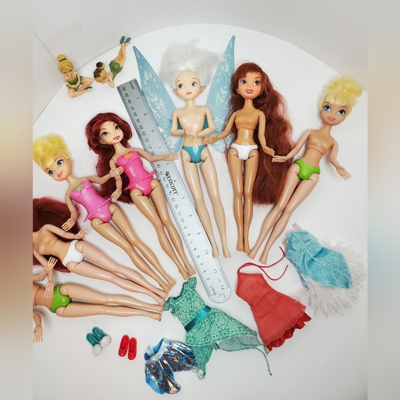 Lot of 7 Disney Tinkerbell Dolls Tinker bell dolls faries #6 - Picture 7 of 12